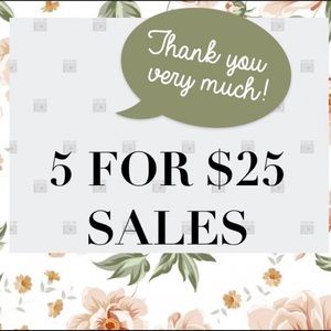 All MARKED items🛍️ 5 for $25